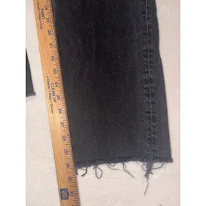 Abercrombie‎ & Fitch Curve Love 90s Relaxed Jean High Rise Black 27 4R Raw Hem thumbnail 5