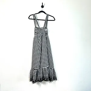 ) XS J.Crew gingham midi dress Cottage Farm core Coquette Prairie Chic Eyelet thumbnail 7
