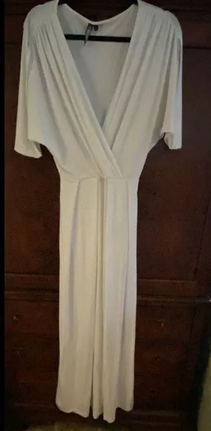 Maxi dress White Size L thumbnail 1