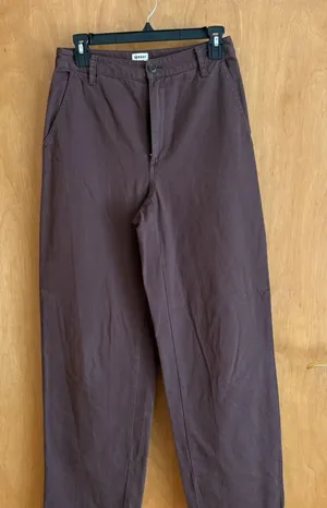 Aritzia Sunday Best Pants Womens Size 4 Brown Cotton High Waisted‎ Chinos Jaden thumbnail 1