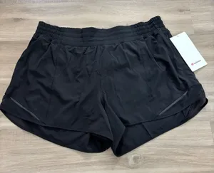 NWT Lululemon Hotty Hot Short High-Rise Long 4" Women Size 14 Black thumbnail 1
