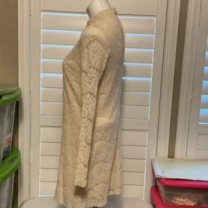 Forever 21 Cream Lace Long Sleeve Dress thumbnail 8