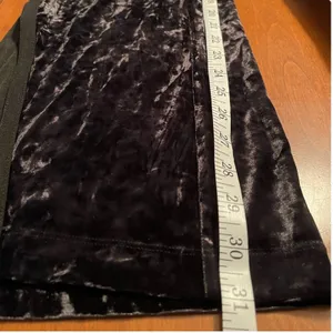 We are HAH NEW Large Black Crushed Velvet JUMP ON IT Flare Long Sleeve Jumpsuit thumbnail 7