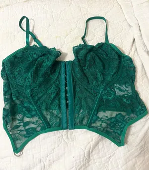 Live and let live Green Garter Corset Top ShopperBoard thumbnail 4