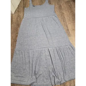 Daily Ritual Ribbed Sleeveless Maxi Dress Blue/Gray SUPER SOFT Size Large thumbnail 5