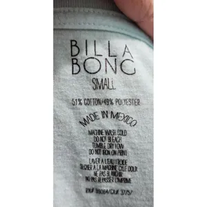 Billabong San Diego California Bear Graphic Crop T-Shirt Mint Coastal Surf Small thumbnail 3
