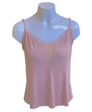 Victoria's Secret Mauve Camisole with Sheer Polka Dot Lace thumbnail 1