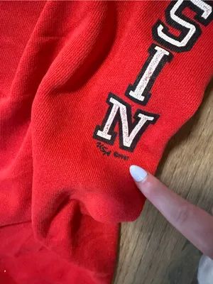 Wisconsin Badgers Vintage Red Jogger Pants Size Medium thumbnail 4
