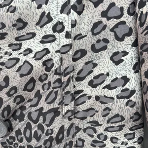 Anthropologie Joujou Gray Leopard Trench Short Double Breasted Jacket Large‎ EUC thumbnail 8