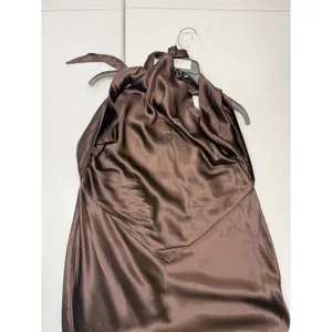 Retrofête Ester Dress brown satin halter Macy dress open back size Large thumbnail 3