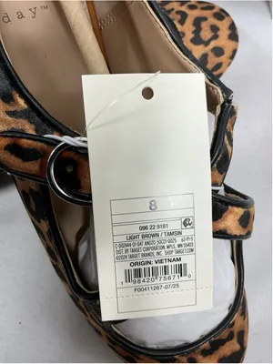 Womans New In Box A New Day Tamsin Leopard Print Mary Jane Flats 8 thumbnail 6