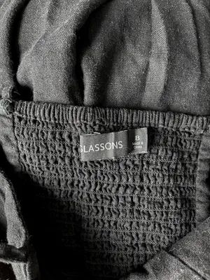 Glassons Black Jumpsuit Linen Straight Across Neck thumbnail 4