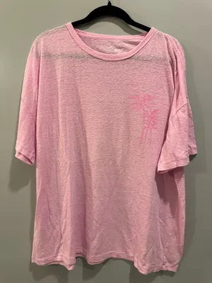 Aerie Linen Blend Palm Tree Print Tee thumbnail 2