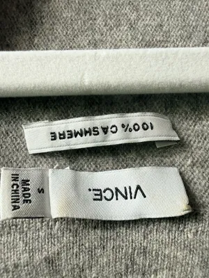 Vince Grey Cashmere Sleeveless Sweater Vest Tunic - FLAW thumbnail 2