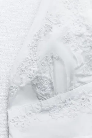 Zara White Lace Halter Dress mini dress lace Bohemian Summer Casual vacation thumbnail 8