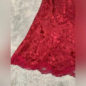 Victoria’s Secret vintage gold label Lace Chemise in Red medium thumbnail 2