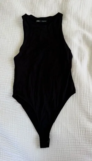 Zara Black Halter Neck Bodysuit thumbnail 1