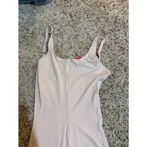 Spanx Open-Bust Mid-Thigh Bodysuit Shapewear Nude Beige thumbnail 8