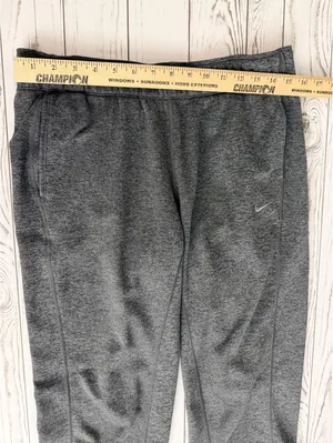 Nike Women Small Therma-Fit Sweatpants Dark Gray with Coral Logo thumbnail 12