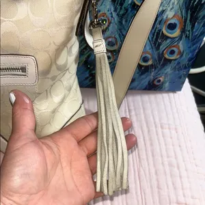 Coach Cream Signature Monogram Crossbody/ Shoulder Bag thumbnail 3