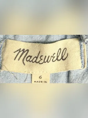 Madewell Women’s Size 6 Denim Tie Strap Dress $118 thumbnail 3