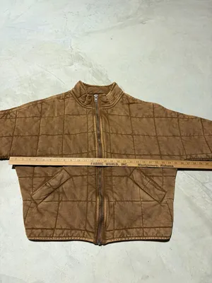 Free people dolman Quilted knit coconut Brown Zip-Front Jacket XS thumbnail 11