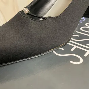 Mootsies Tootsies Georgette Satin Black Heels Sz 5.5 thumbnail 9