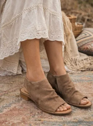 Sundance Italian Leather Suede Open Toe Mules Brown Vero Cuoio Size 40 (9–9.5) thumbnail 1