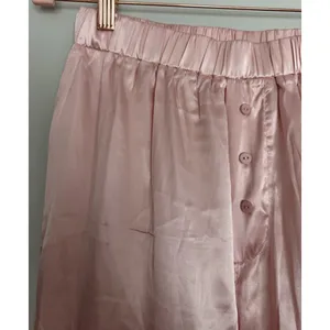 Daily Drills Resort Satin Pants Wide Leg Elastic Waist Light Pink Women's XS/S thumbnail 9