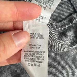 Aerie Women's XL Long Sleeve Button Down Shirt Gray Chambray Pockets thumbnail 4