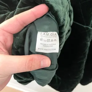 I.AM.GIA Contraband Quilted Velour Puffer L Green Oversized Bomber thumbnail 4
