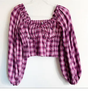 cherry bomb plaid top thumbnail 3