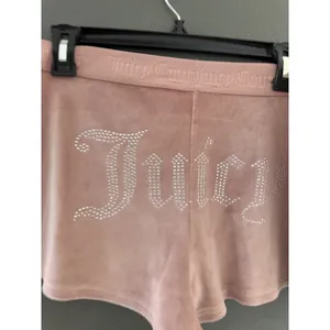 Juicy Couture Womens Velour Pink Rhinestone Logo Sleep Shorts‎ Y2K Large thumbnail 6