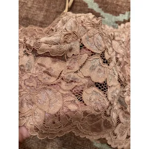 ZARA Romantic Lace Bralette Pink Mauve L thumbnail 6