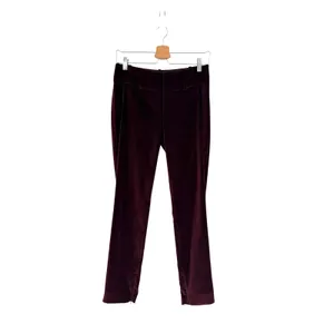 Alice + Olivia‎ Olivia Burgundy Merlot Velvet Bootcut Trousers Pants Size 0 thumbnail 3