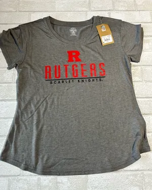 Rivalry Threads Rutgers University Scarlet Knights Gray Tee thumbnail 1