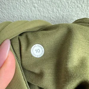 Lululemon Instill Jacket Women 10 Bronze Green Stretch Thumbhole Athleisure Nulu thumbnail 4