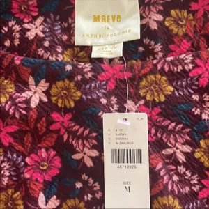 Anthropologie Maeve Floral Print Puff Sleeve Top NWT Size Medium thumbnail 8