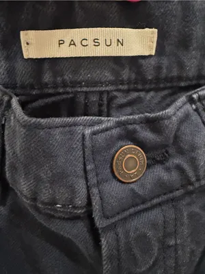 PacSun Eco Baggy Tie-Dye Side Stripe Navy Wide-Leg Pants thumbnail 3