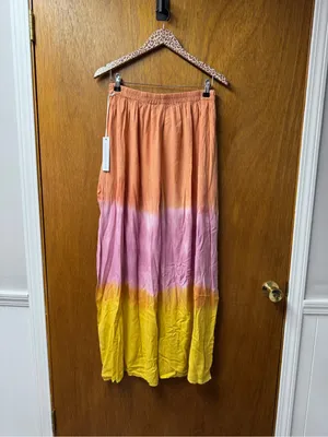 Young Fabulous & Broke Abigail Tie Front Split Wide Leg Tie Dye Pants Large NEW thumbnail 15