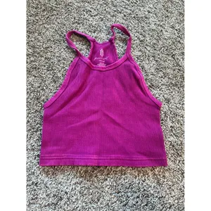 Free‎ People Movement Happiness Runs Crop Tank Magenta Purple Ribbed XS/S thumbnail 2
