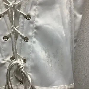 Vintage White Size Small Corset Top. Has a Sticker Marking On Back thumbnail 4
