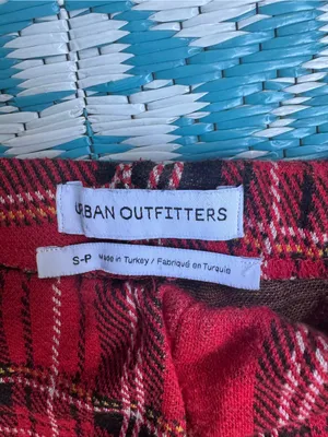 Urban Outfitters Red Plaid Ankle Pants thumbnail 2
