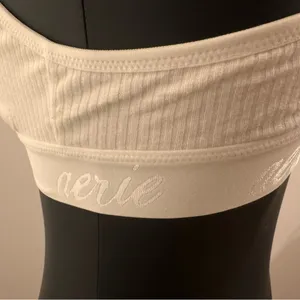 Aerie White Textured Bralette thumbnail 3