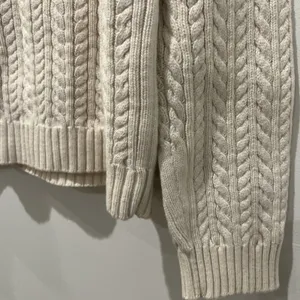 Lauren Ralph Lauren Sweater Cable Knit Quiet Luxury Preppy Cream measures size L thumbnail 11