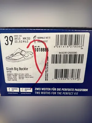 Birkenstock Gizeh Big Buckle White Leather Sandals Women’s 8 EU 39 Regular NIB thumbnail 4