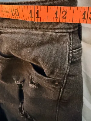 Abercrombie & Fitch Black Distressed Denim Cutoff Shorts thumbnail 6
