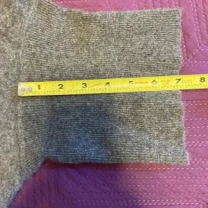 Madison Cashmere Gray Turtleneck Sweater Cropped Slim Fit Pullover Fuzzy‎ XL thumbnail 7