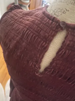 Aqua AI Overview This burgundy velvet cocktail dress thumbnail 2