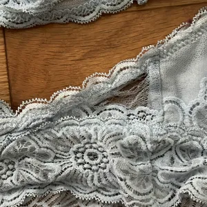 Aerie Light Blue Lace Unpadded Racerback Bralette thumbnail 5
